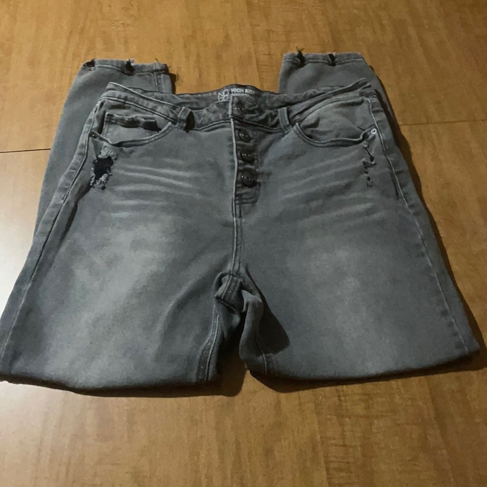 No Boundaries Faded Distressed Jeans